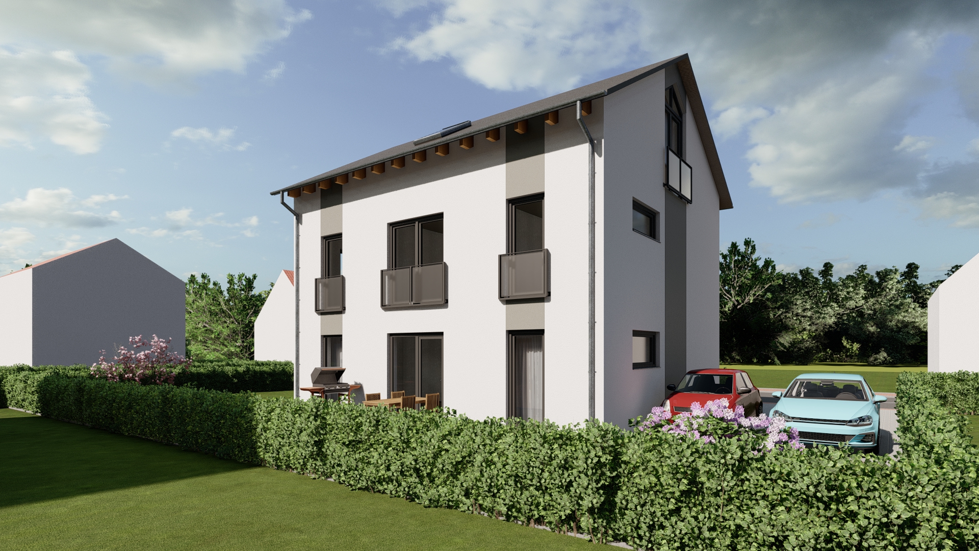 Massivhaus schlüsselfertig bauen im Wohnbaugebiet Hirzbach in Nidda-Ulfa
